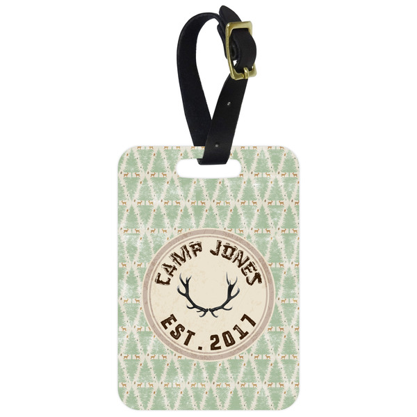 Custom Deer Metal Luggage Tag w/ Name or Text