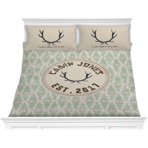 Custom Deer Comforter Set - King (Personalized)