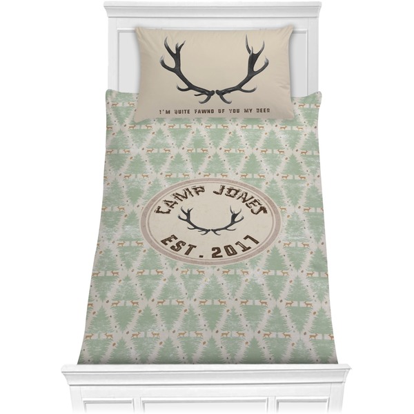 Custom Deer Comforter Set - Twin (Personalized)