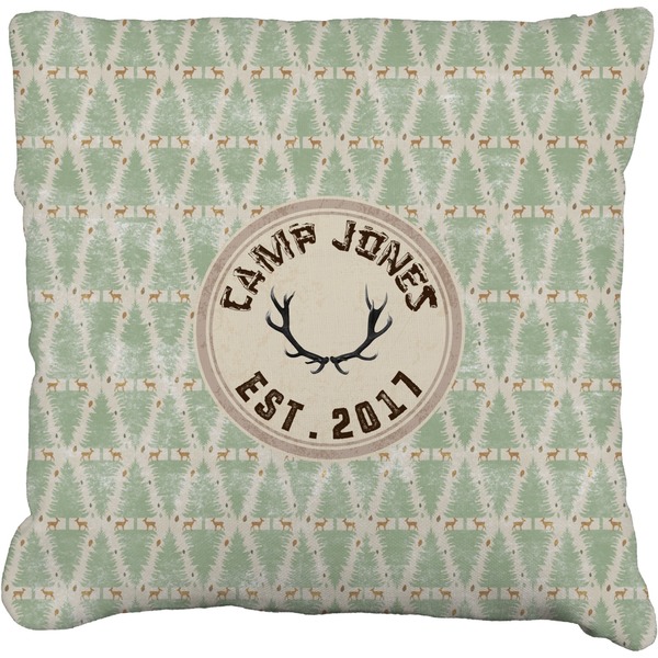 Custom Deer Faux-Linen Throw Pillow 16" (Personalized)