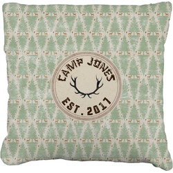 Deer Faux-Linen Throw Pillow 18" (Personalized)