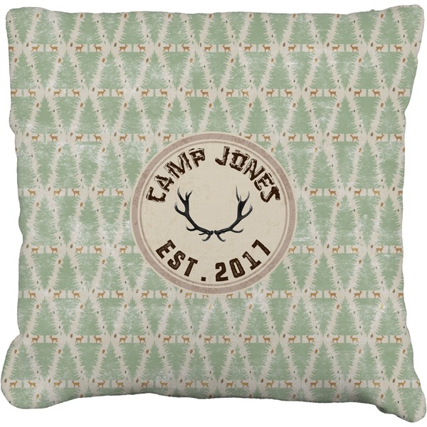 Custom Deer Faux-Linen Throw Pillow 26" (Personalized)