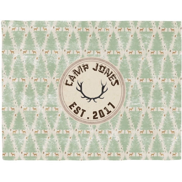 Custom Deer Woven Fabric Placemat - Twill w/ Name or Text