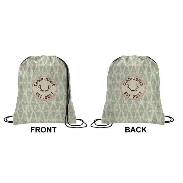 My Deer Drawstring Backpack Front & Back Medium