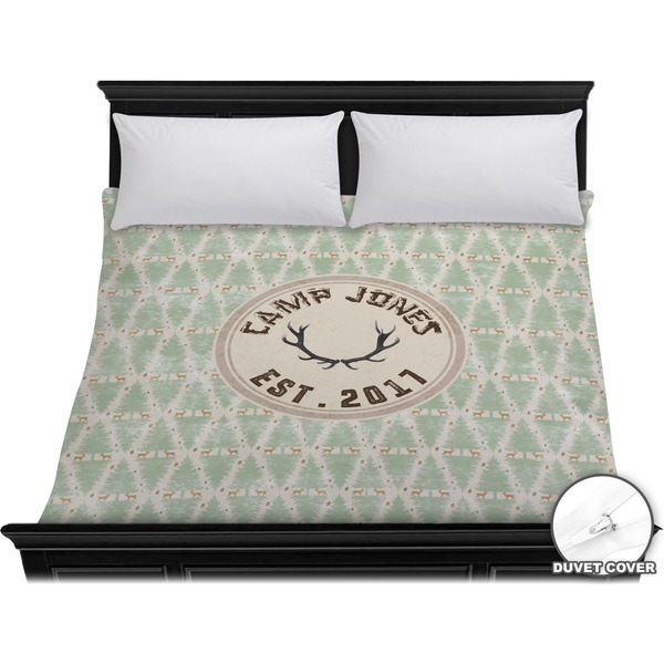 Custom Deer Duvet Cover - King (Personalized)
