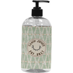 Deer Plastic Soap / Lotion Dispenser (16 oz - Large - Black) (Personalized)