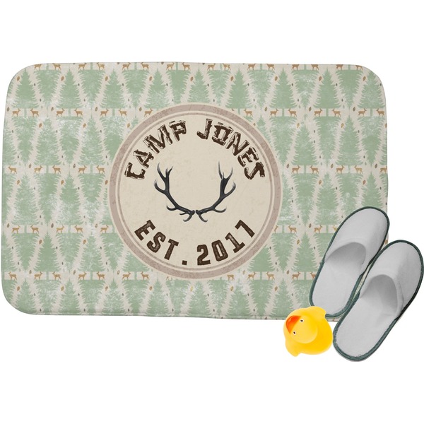 Custom Deer Memory Foam Bath Mat (Personalized)