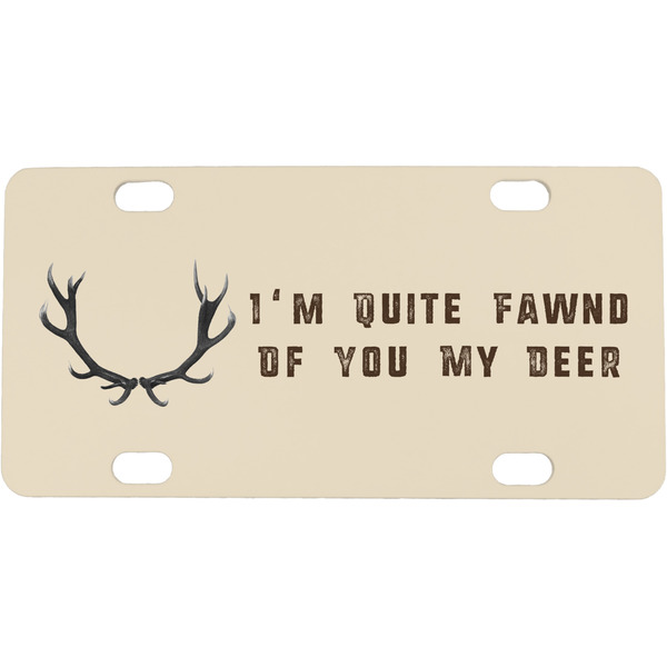 Custom Deer Mini / Bicycle License Plate (4 Holes) (Personalized)