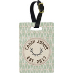 Deer Plastic Luggage Tag - Rectangular w/ Name or Text