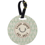 Deer Plastic Luggage Tag - Round (Personalized)