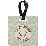 Deer Plastic Luggage Tag - Square w/ Name or Text