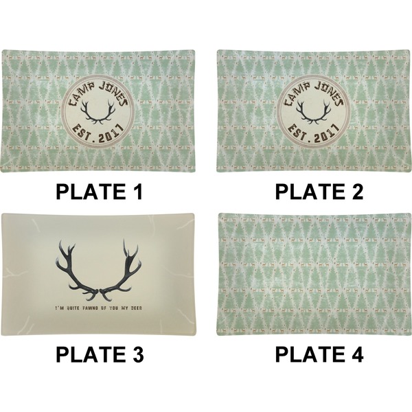 My Deer Set of Rectangular Dinner Plates (Approval)