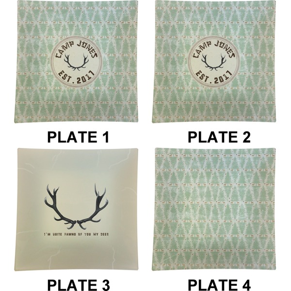 My Deer Set of Square Dinner Plates (Approval)