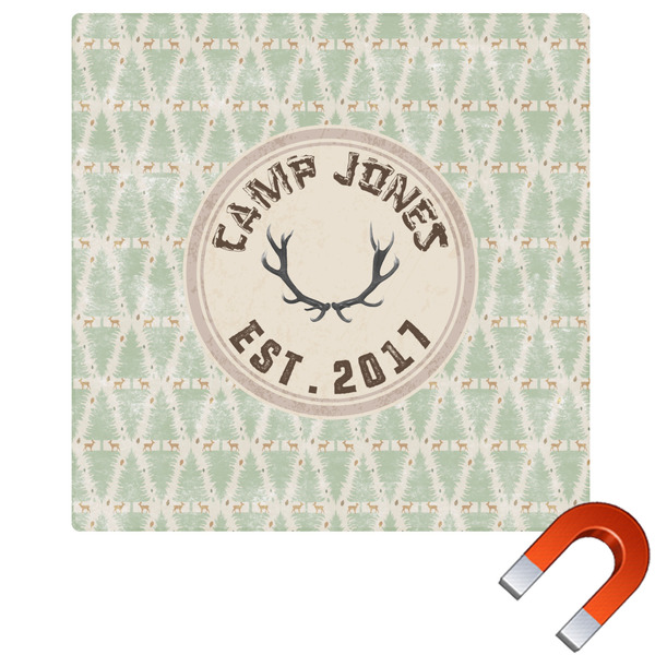 Custom Deer Square Car Magnet - 10" (Personalized)