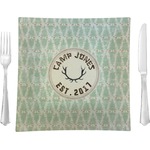 Deer 9.5" Glass Square Lunch / Dinner Plate- Single or Set of 4 (Personalized)