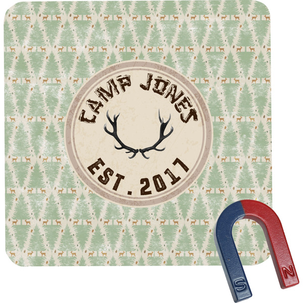 Custom Deer Square Fridge Magnet (Personalized)