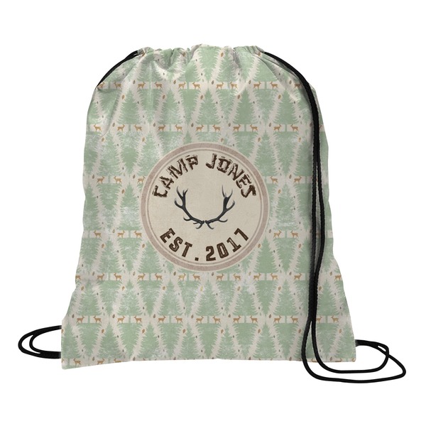 Custom Deer Drawstring Backpack - Large (Personalized)