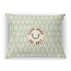 Deer Rectangular Throw Pillow Case (Personalized)