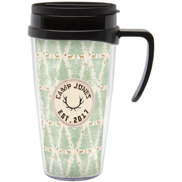Custom Deer Acrylic Travel Mug with Handle (Personalized)