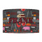 Barbeque 12" Drum Lampshade - FRONT (Fabric)