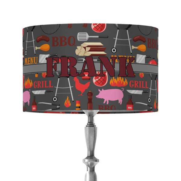 Custom Barbeque 12" Drum Lamp Shade - Fabric (Personalized)