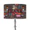 Barbeque 12" Drum Lampshade - ON STAND (Fabric)
