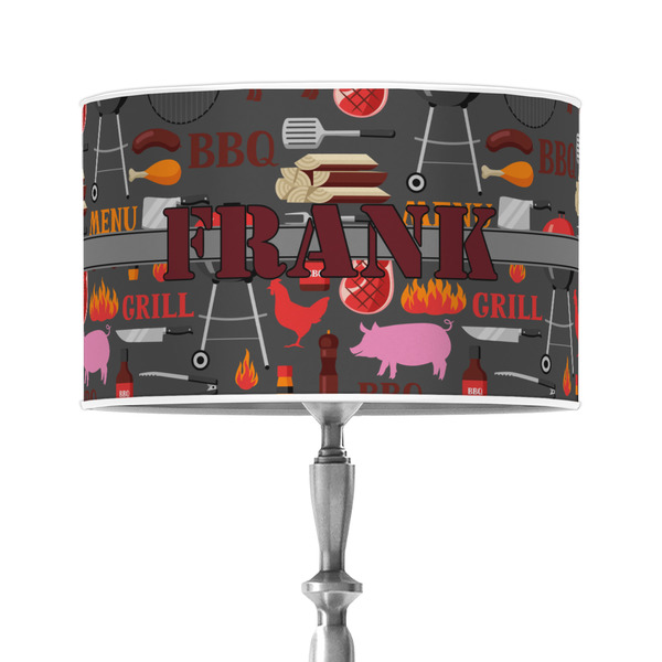 Custom Barbeque 12" Drum Lamp Shade - Poly-film (Personalized)