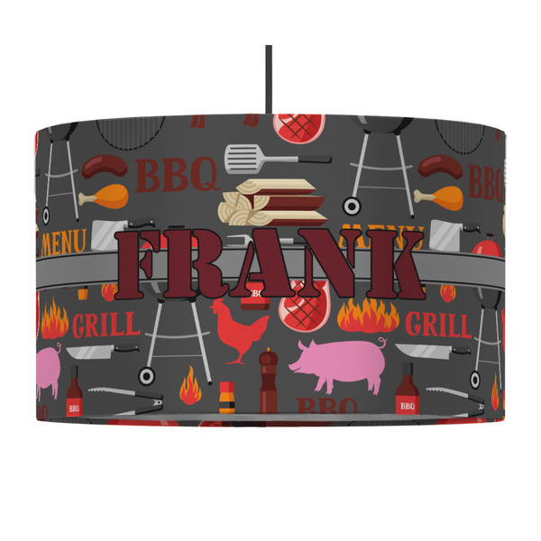 Barbeque 12" Drum Lampshade - PENDANT (Fabric)