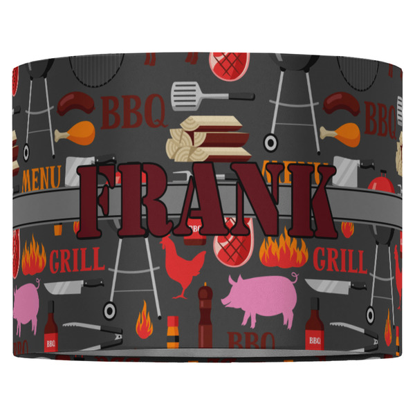 Barbeque 16" Drum Lampshade - FRONT (Fabric)