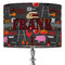 Barbeque 16" Drum Lampshade - ON STAND (Fabric)
