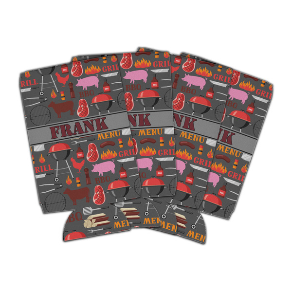 Custom Barbeque Can Cooler (16 oz) - Set of 4 (Personalized)