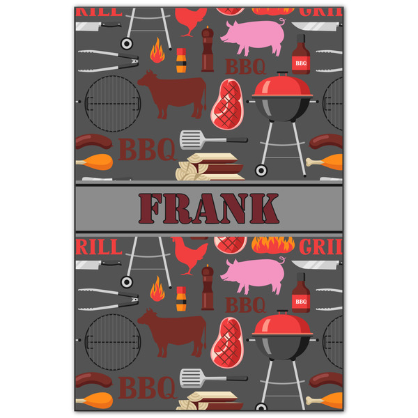 Custom Barbeque Wood Print - 20x30 (Personalized)