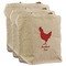Barbeque 3 Reusable Cotton Grocery Bags - Front View