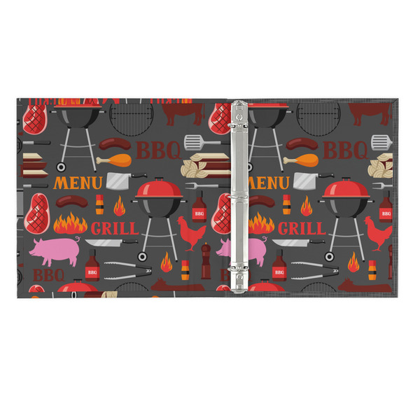 Barbeque 3 Ring Binders - Full Wrap - 1" - OPEN INSIDE