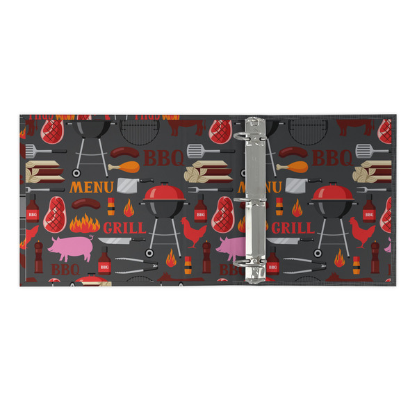 Barbeque 3 Ring Binders - Full Wrap - 2" - OPEN INSIDE