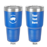 Barbeque 30 oz Stainless Steel Tumbler - Royal Blue - Double-Sided (Personalized)