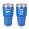 Barbeque 30 oz Stainless Steel Ringneck Tumbler - Blue - Double Sided - Front & Back