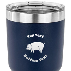 Barbeque 30 oz Stainless Steel Tumbler - Navy - Single Sided (Personalized)