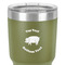 Barbeque 30 oz Stainless Steel Ringneck Tumbler - Olive - Close Up