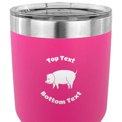 Barbeque 30 oz Stainless Steel Tumbler - Pink - Double Sided (Personalized)