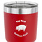 Barbeque 30 oz Stainless Steel Ringneck Tumbler - Red - CLOSE UP