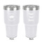 Barbeque 30 oz Stainless Steel Ringneck Tumbler - White - Double Sided - Front & Back