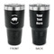 Barbeque 30 oz Stainless Steel Ringneck Tumblers - Black - Double Sided - APPROVAL