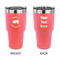 Barbeque 30 oz Stainless Steel Ringneck Tumblers - Coral - Double Sided - APPROVAL