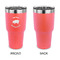 Barbeque 30 oz Stainless Steel Ringneck Tumblers - Coral - Single Sided - APPROVAL