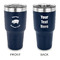 Barbeque 30 oz Stainless Steel Ringneck Tumblers - Navy - Double Sided - APPROVAL