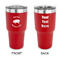 Barbeque 30 oz Stainless Steel Ringneck Tumblers - Red - Double Sided - APPROVAL