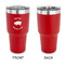 Barbeque 30 oz Stainless Steel Ringneck Tumblers - Red - Single Sided - APPROVAL