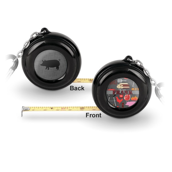 Barbeque 6-Ft Pocket Tape Measure with Carabiner Hook - Front and Back
