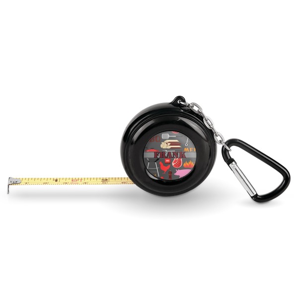 Custom Barbeque Pocket Tape Measure - 6 Ft w/ Carabiner Clip (Personalized)